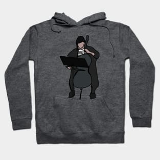 Spooky goth girl playing cello show inspired Hoodie